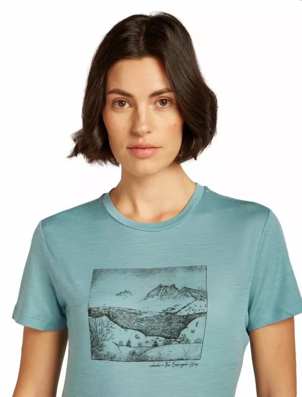 Zdjęcie 4 produktu Koszulka Icebreaker Merino Tech Lite SS Tee Lake View Women
