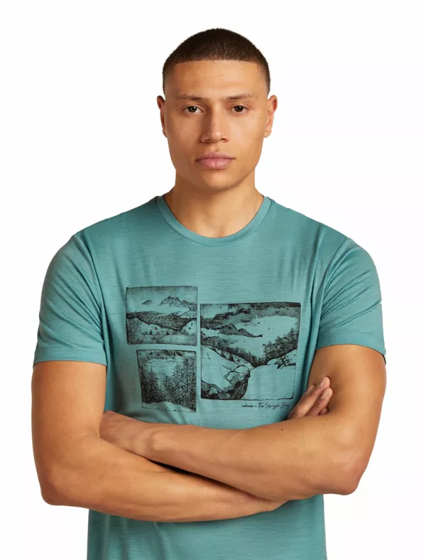 Zdjęcie 5 produktu Koszulka Icebreaker Merino Tech Lite SS Tee The Climb Men