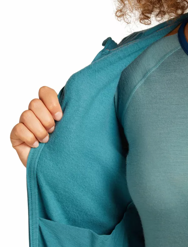 Zdjęcie 9 produktu Bluza Icebreaker Merino 360 RealFleece Elemental Longsleeve Zip Hoodie Women