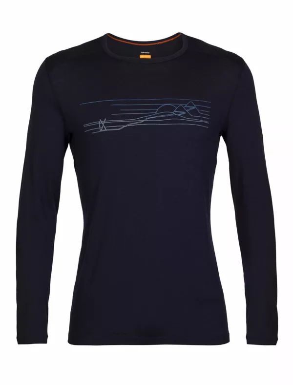 Zdjęcie 0 produktu Koszulka Męska Icebreaker Merino 200 Oasis LS Crewe Ski Stripes