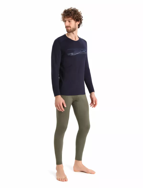 Zdjęcie 4 produktu Koszulka Męska Icebreaker Merino 200 Oasis LS Crewe Ski Stripes