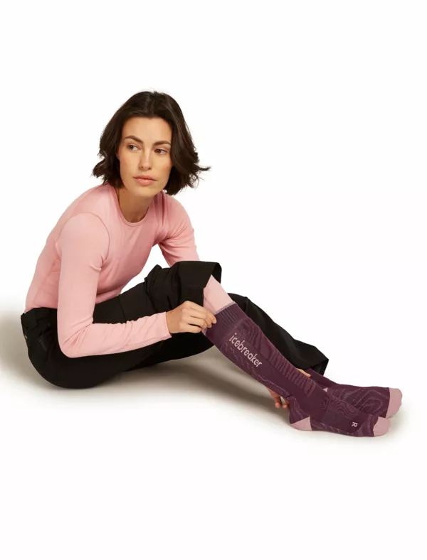Zdjęcie 2 produktu Skarpety narciarskie Icebreaker Merino Ski+ Medium OTC Mountain Contour Women