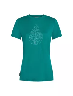 Zdjęcie produktu Koszulka Icebreaker Merino 150 Tech Lite III SS Tee Hike Path Women